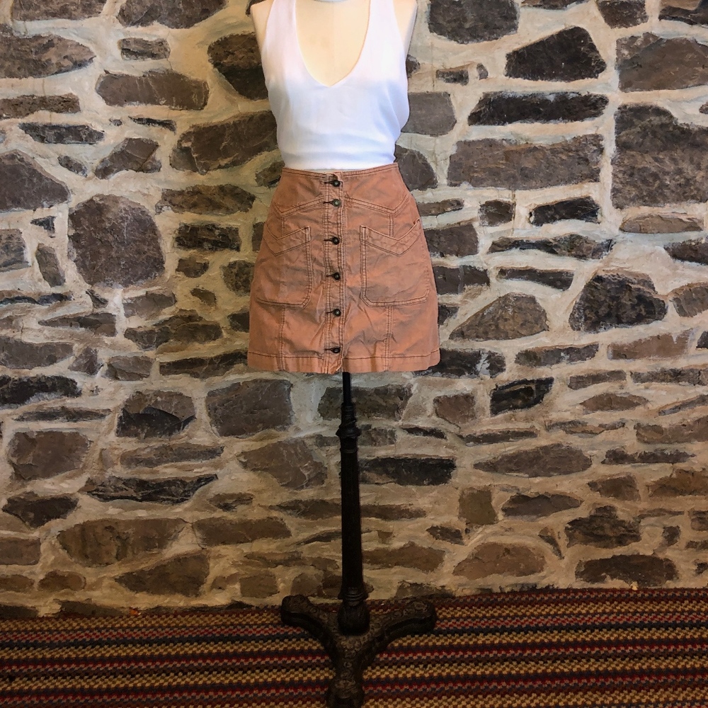 Tan Corduroy Skirt